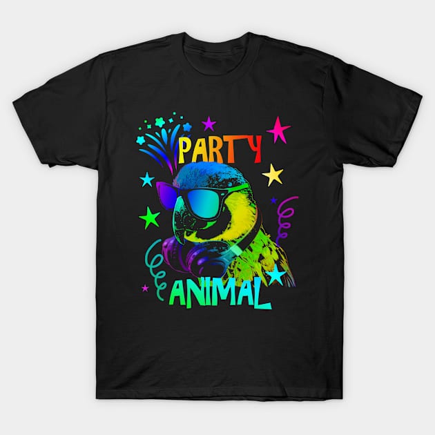 Parrot Party Animal T-Shirt by Nerd_art